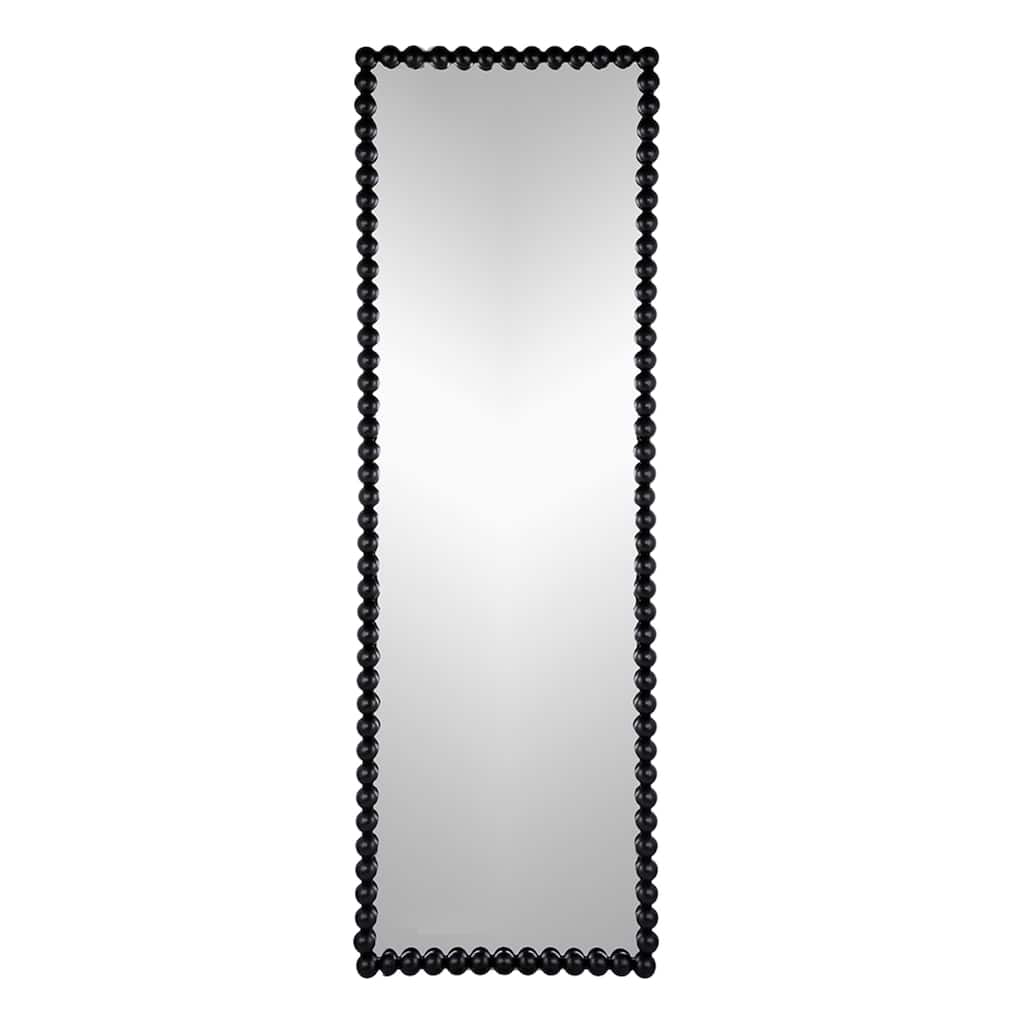 Beaded Frame Rectangular Full Length Mirror - 6' - Black