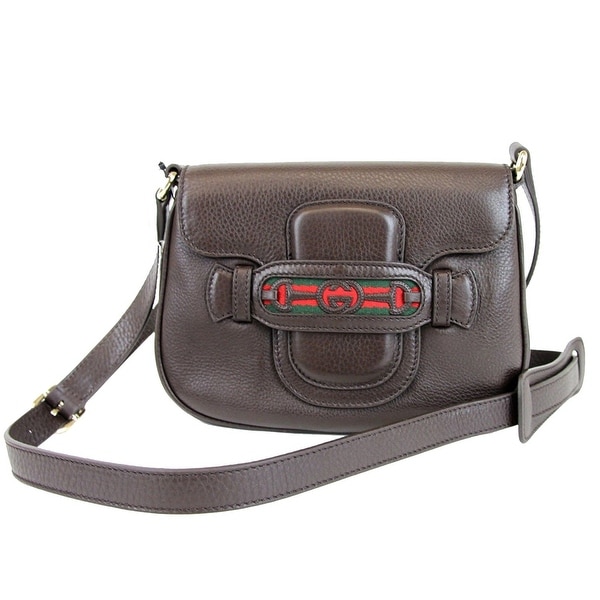 Gucci Brown Dressage Leather Shoulder Bag 296854
