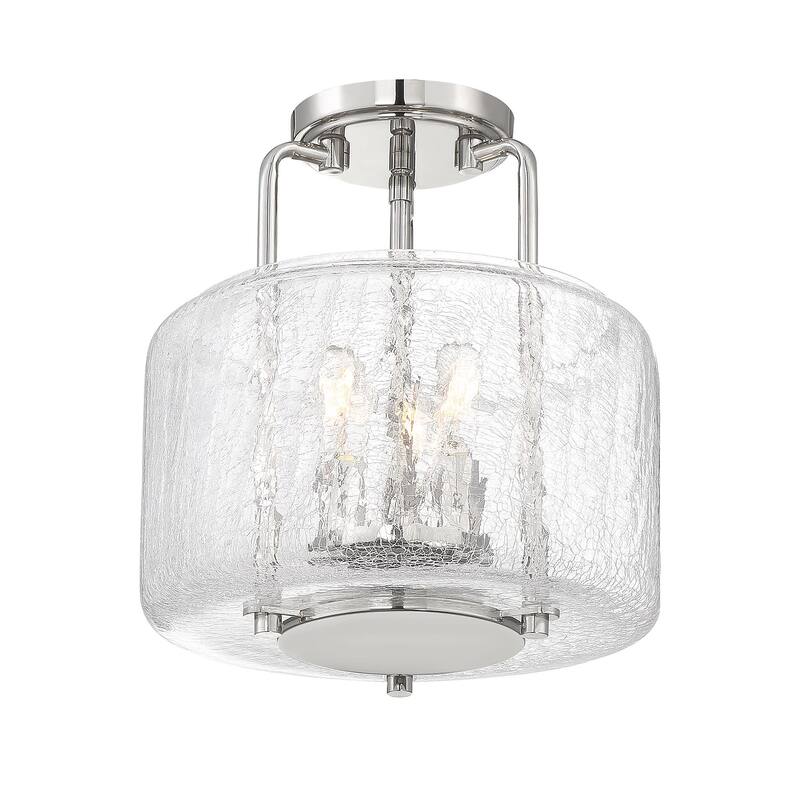 Savoy House Avalon 3 Light 11" Wide Semi-Flush Drum Ceiling Fixture