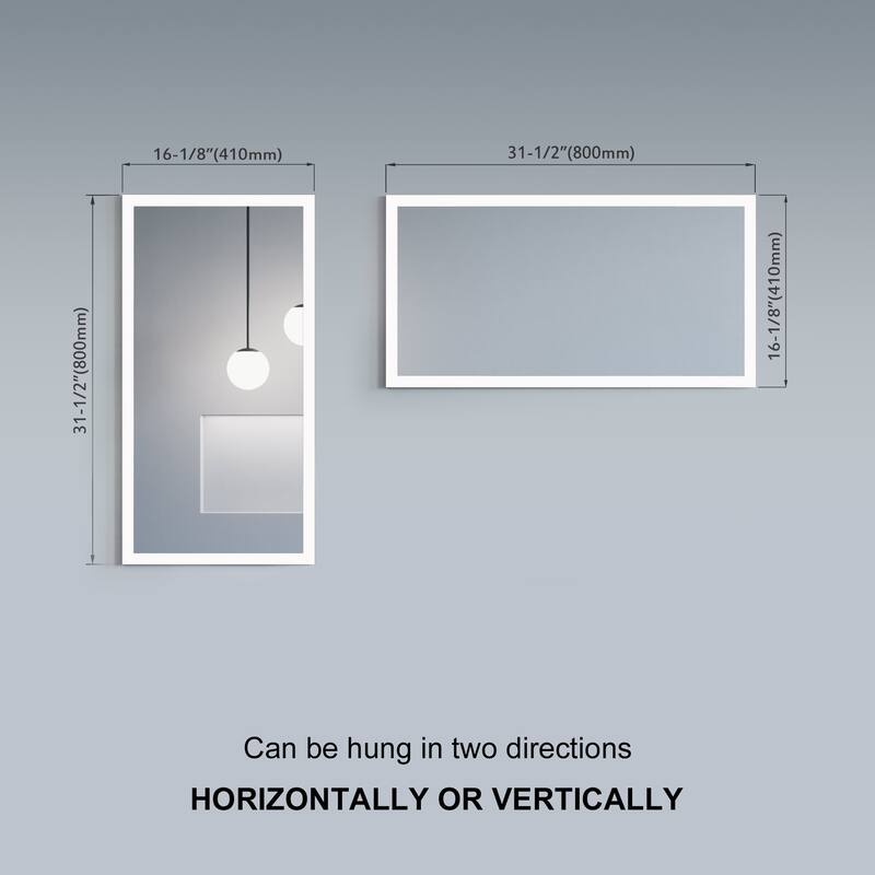 Buley LED Mirror - Rectangle 31" High