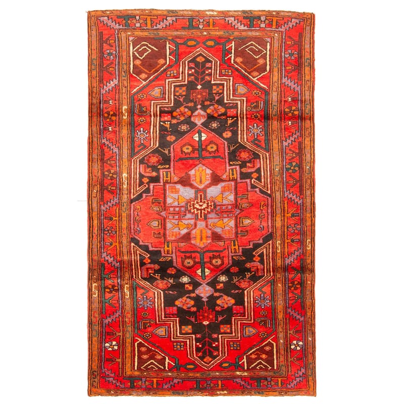 ECARPETGALLERY Hand-knotted Anadol Black Wool Rug - 4'7 x 7'8