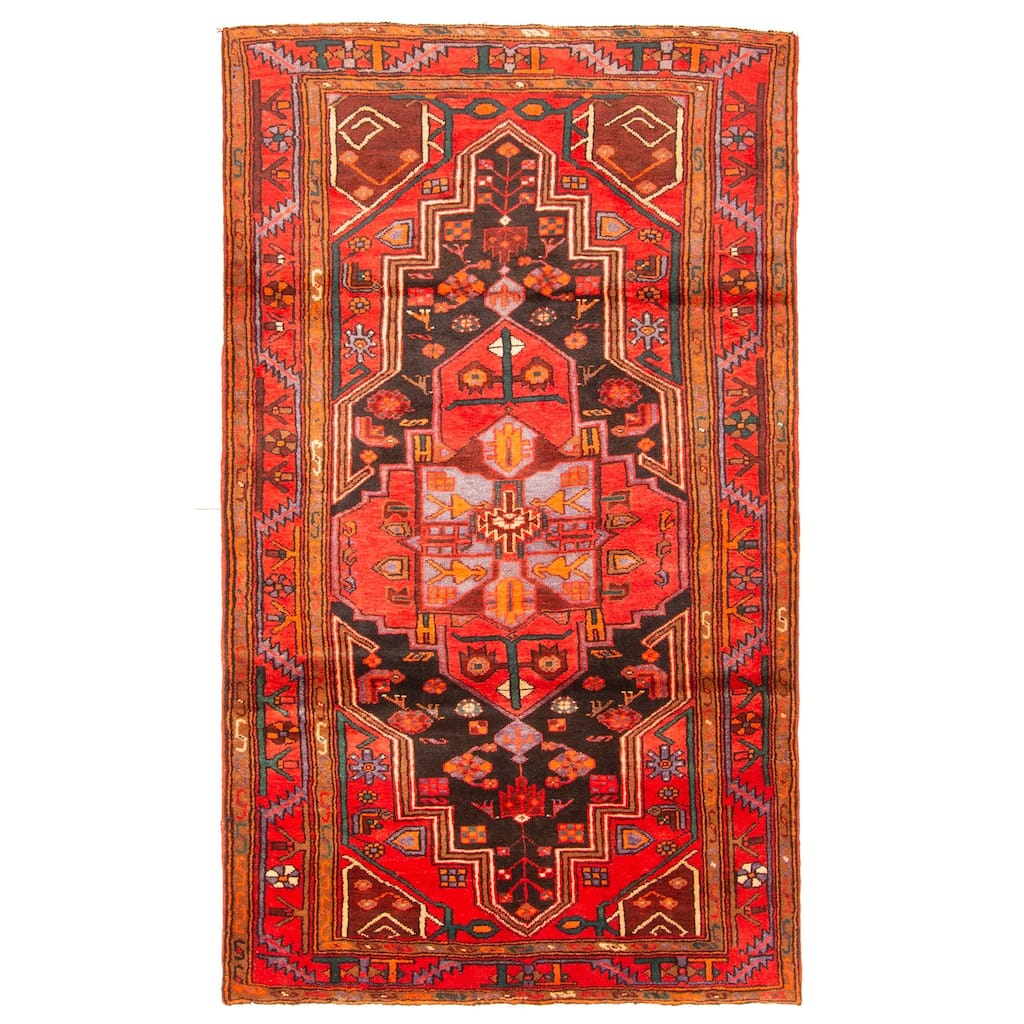 ECARPETGALLERY Hand-knotted Anadol Black Wool Rug - 4'7 x 7'8