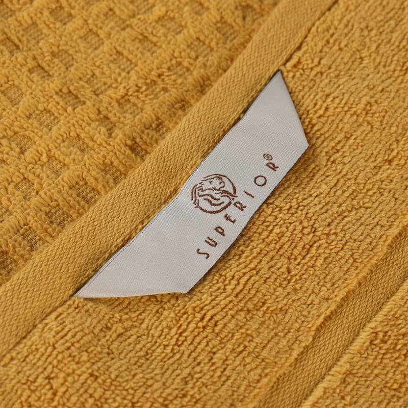 Superior Napa Zero Twist Cotton Waffle Face Towel Washcloth Set of 12