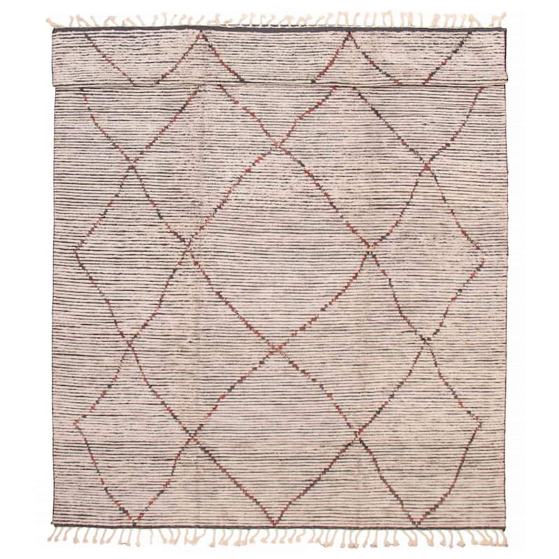 ECARPETGALLERY Hand-knotted Tangier Beige Wool Rug - 10'0 x 13'9 - Beige - 10'0 x 13'9