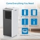preview thumbnail 3 of 19, 8000 BTU Portable Air Conditioner with Dehumidifier Fan Window Installation Kit&Remote Control