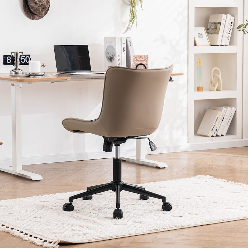 Ergonomic Office Chair Swivel Armless Desk Chair with Wheels