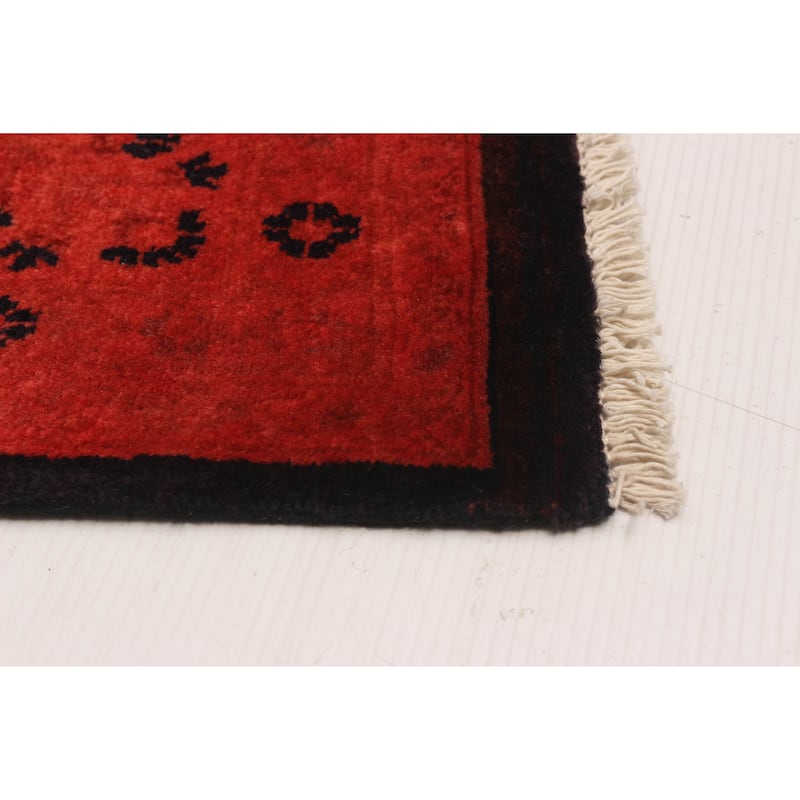 ECARPETGALLERY Hand-knotted Vibrance Dark Coral Wool Rug - 5'10 x 8'11
