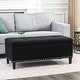 preview thumbnail 27 of 48, Adeco Storage Ottoman 41" Tufted Bench for Living Room Bedroom Black
