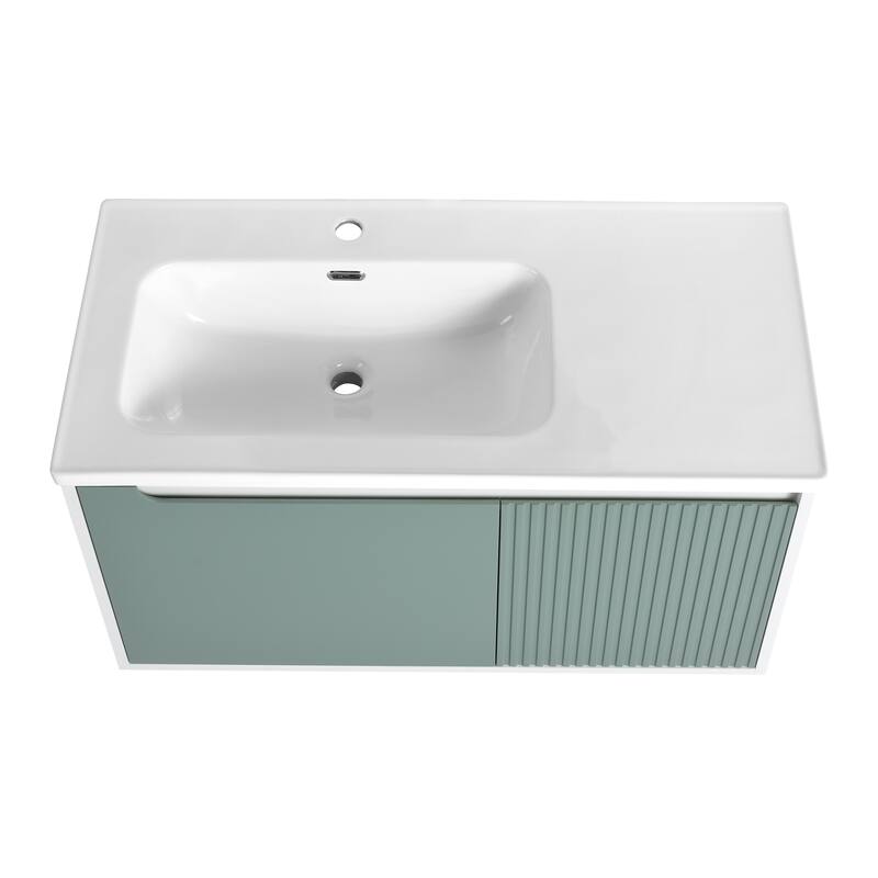 Topcraft Wall-Mounted Bathroom Vanity With Sink