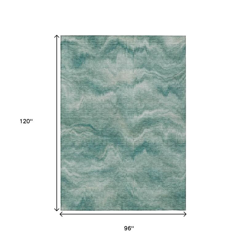 HomeRoots Abstract Transitional Rectangle Outdoor Rug