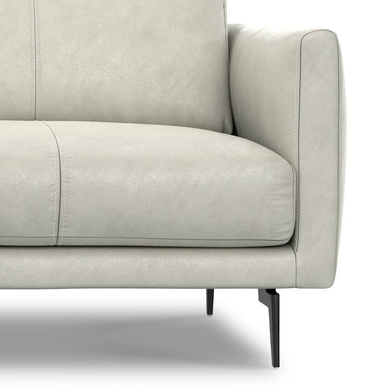WYNDENHALL Danbury Modern Mid-Century 81" Wide Sofa in Genuine Leather