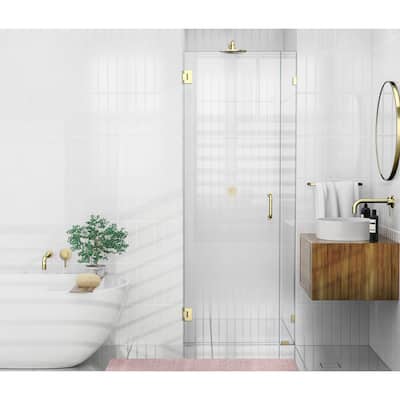 Glass Warehouse 78" x 31.75" Frameless Shower Door- Wall Hinge