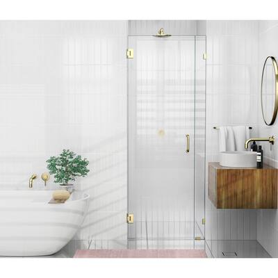 Glass Warehouse 78" x 33.5" Frameless Shower Door - Wall Hinge
