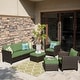 preview thumbnail 32 of 82, OVIOS 5-Piece Outdoor Wicker Patio Conversation Set