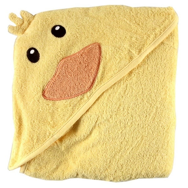 slide 1 of 1, Luvable Friends Baby Unisex Cotton Animal Face Hooded Towel, Duck, One Size - Duck - One Size One Size - Duck