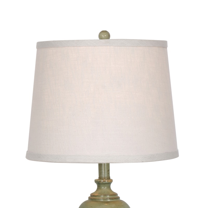 Farmhouse Table Lamps Retro Green Bedside Lamps Set of 2