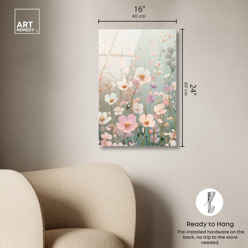 Tiny Blooms I Acrylic by Art Remedy, Ready to Hang