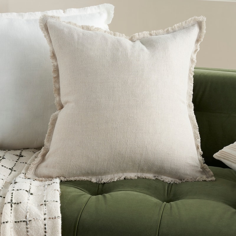 Mina Victory Cover Solid Throw Pillow