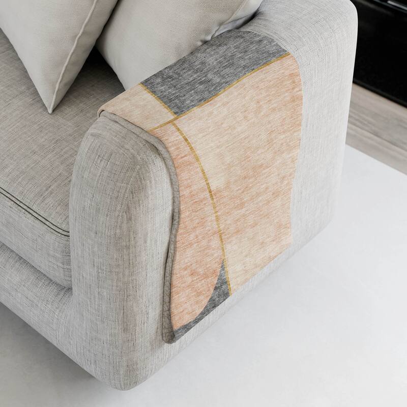 Premium Machine Washable Modern Chic Sherpa Throw Blanket - Coral - 4'2" x 5'10"