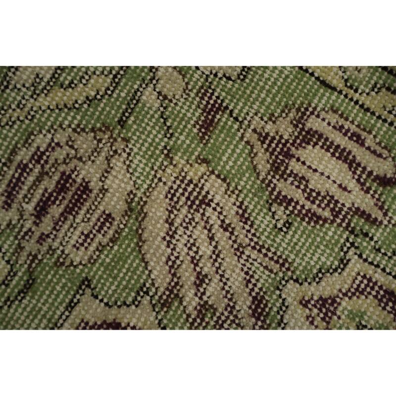 Hand Knotted Oriental 100% Wool Carpet Transitional Floral Brown Anatolian Area Rug - 9' 2'' X 5' 10''