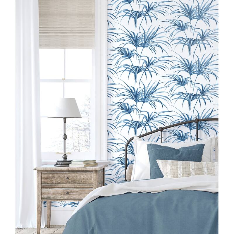 NextWall Tropical Palm Leaf Peel and Stick Removable Wallpaper