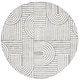 preview thumbnail 35 of 38, SAFAVIEH Audrey Sashka Mid-Century Modern Rug 6' Round - Grey/Ivory - Round