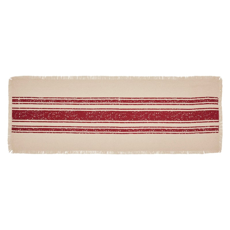 Vintage Burlap Stripe Runner
