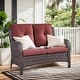 preview thumbnail 34 of 58, Gymojoy Outdoor High-back Wicker Loveseat Sofa For Home Garden