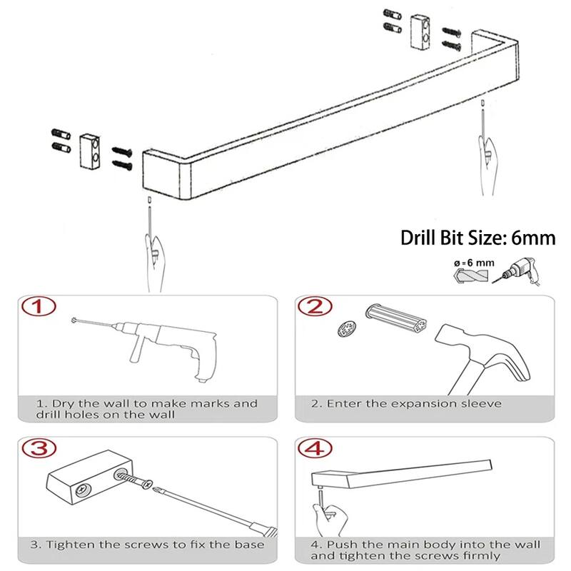 AITINKAN 24" Bathroom Towel Bar Towel Rack Towel Holder