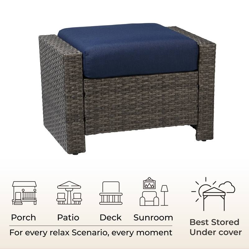 Oakley Outdoor Wicker Patio Furniture Swivel Chair