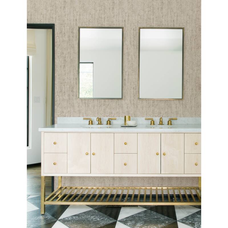 Chesapeake Ramona Beige Distressed Texture Wallpaper