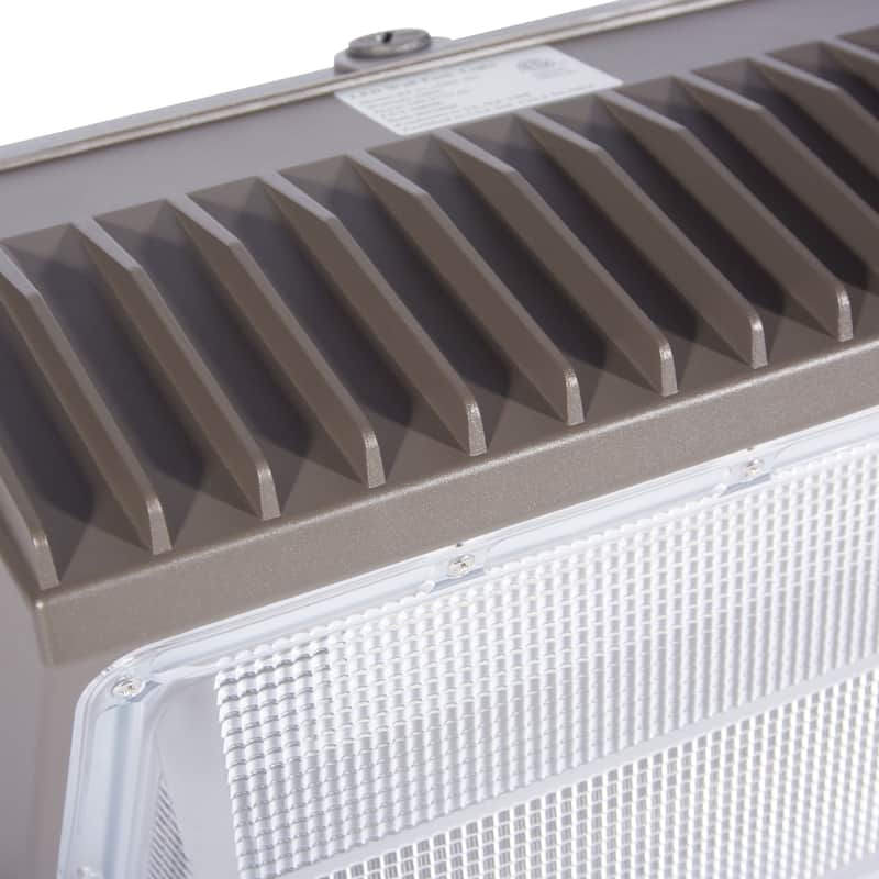 SAFAVIEH Lighting Albi Commercial Lighting LED Wall Pack Light 150W 16800 Lumens - Bronze - 14Wx7Dx9H