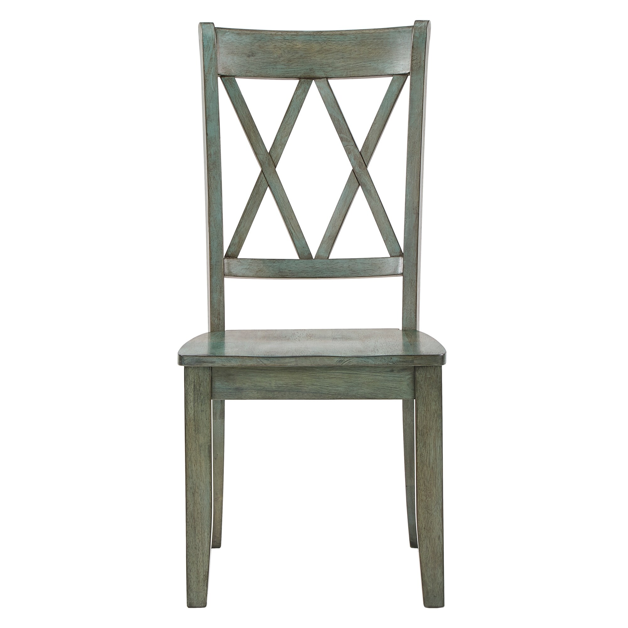 Eleanor double x store back wood dining chair
