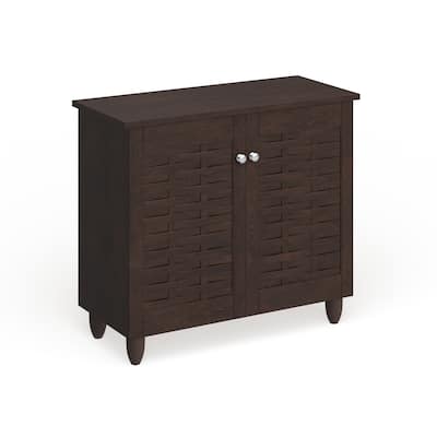 Strick & Bolton Vadym Dark Brown 2-door Shoe Cabinet