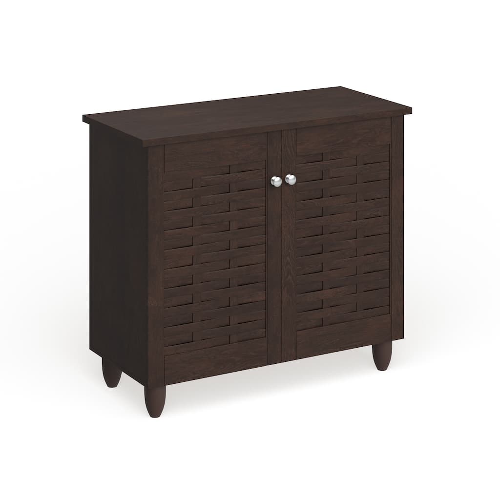 Strick & Bolton Vadym Dark Brown 2-door Shoe Cabinet