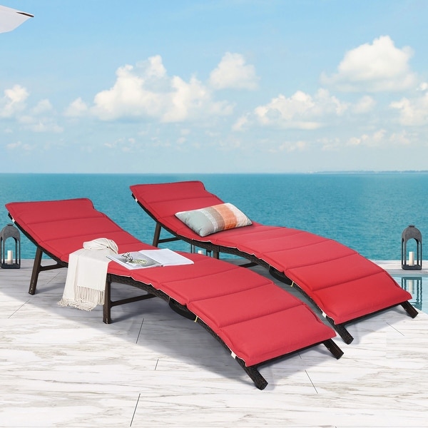 Costway patio foldable on sale chaise lounge chair