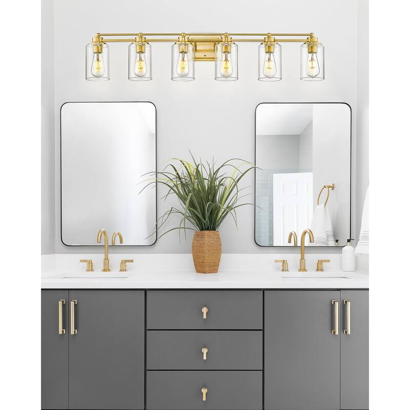 Bathroom Vanity Light,Wall Sconce Lamp Over Mirror with Clear Glass Shade