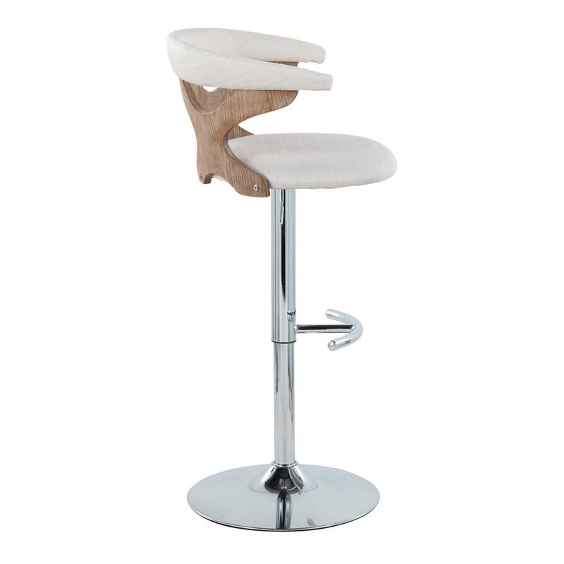 Carson Carrington Viby Adjustable Bar Stool with Rounded T Footrest (Set of 2)