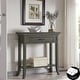 preview thumbnail 1 of 6, Leick Home Traditional Tray Edge Console Hall Stand Grey