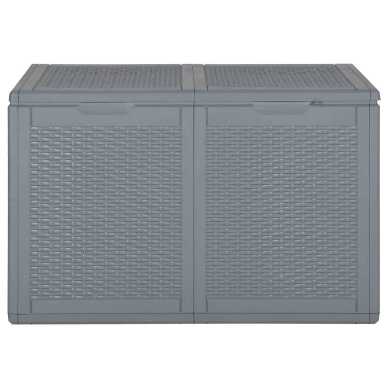 vidaXL Tool Box UV Resistant Outdoor Cushion Storage Box Tool Chest PP Rattan