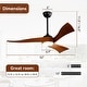 preview thumbnail 157 of 189, Sofucor 42"/48"/ 52"/60"Noiseless Walnut Wood Ceiling Fan with Remote Control, Integrated Light Optional