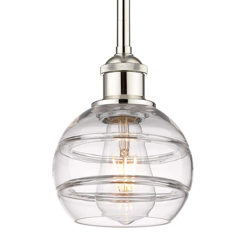 Innovations Lighting 616-1S 7 6 Rochester Pendant Rochester 6" Wide - Polished Nickel / Clear