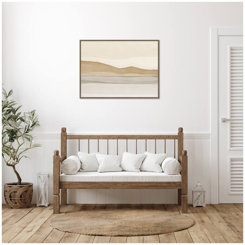 Kate and Laurel Muted Motion by Nikita Jariwala Framed Canvas Wall Art Print