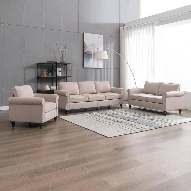 Mixoy Sectional Sleeper Sofa,Single Couch & Loveseat Couch &3 Seater Sofa, DIY Combination for Living Room