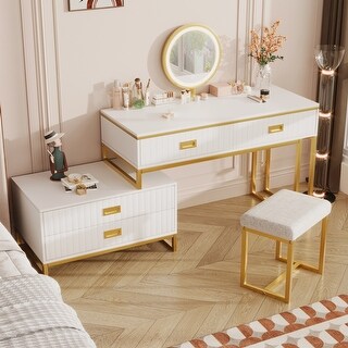 green emerald velvet dress The champagne gold vanity stool