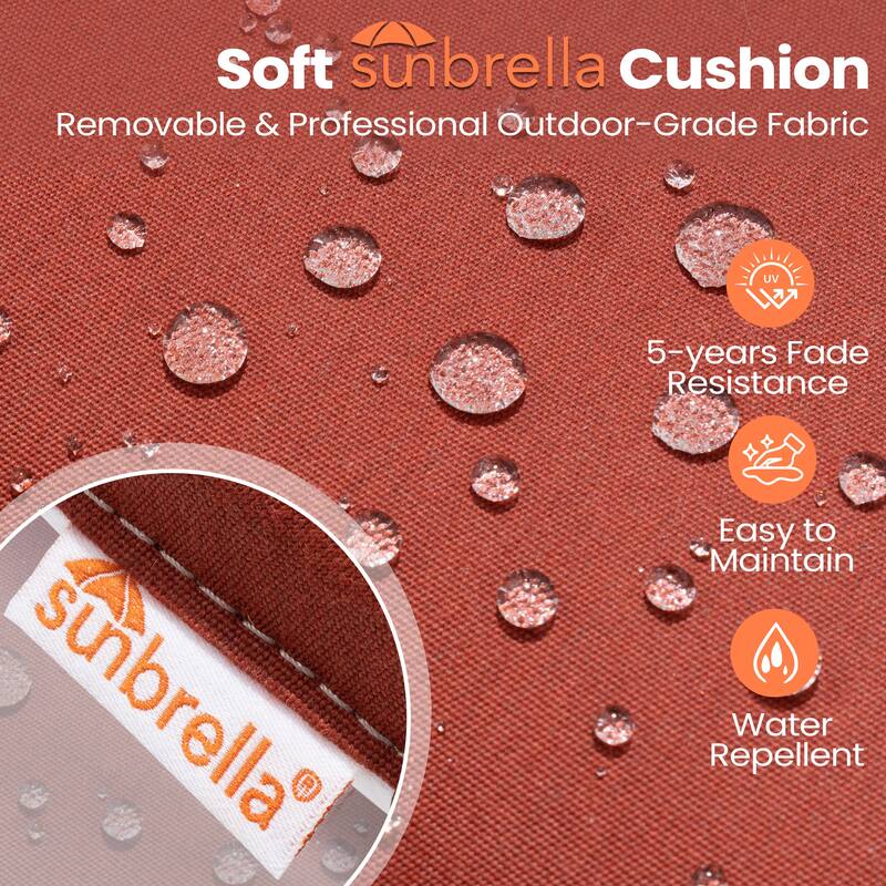 Pellebant Patio Outdoor Aluminum Swivel Bar Stools with Sunbrella Cushion - 21.7 in W x 16.5 in D x 46 in H