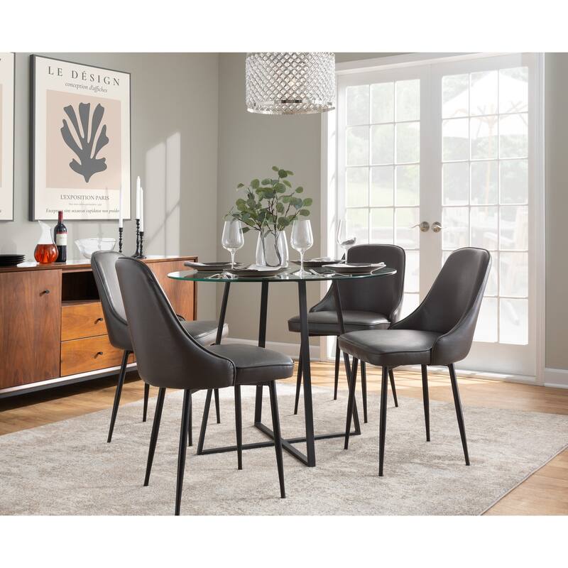 Silver Orchid Naldi Faux Leather Dining Chair - Set of 2