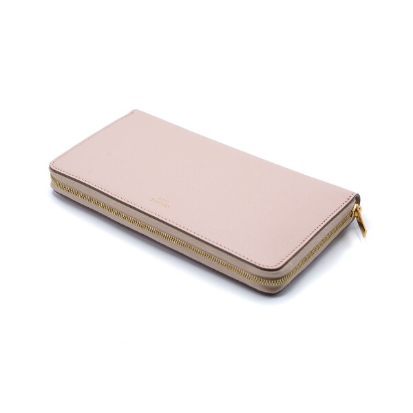 Shop Celine Womens Blush Pink Leather Zip Around Continental Wallet - Free Shipping Today ...