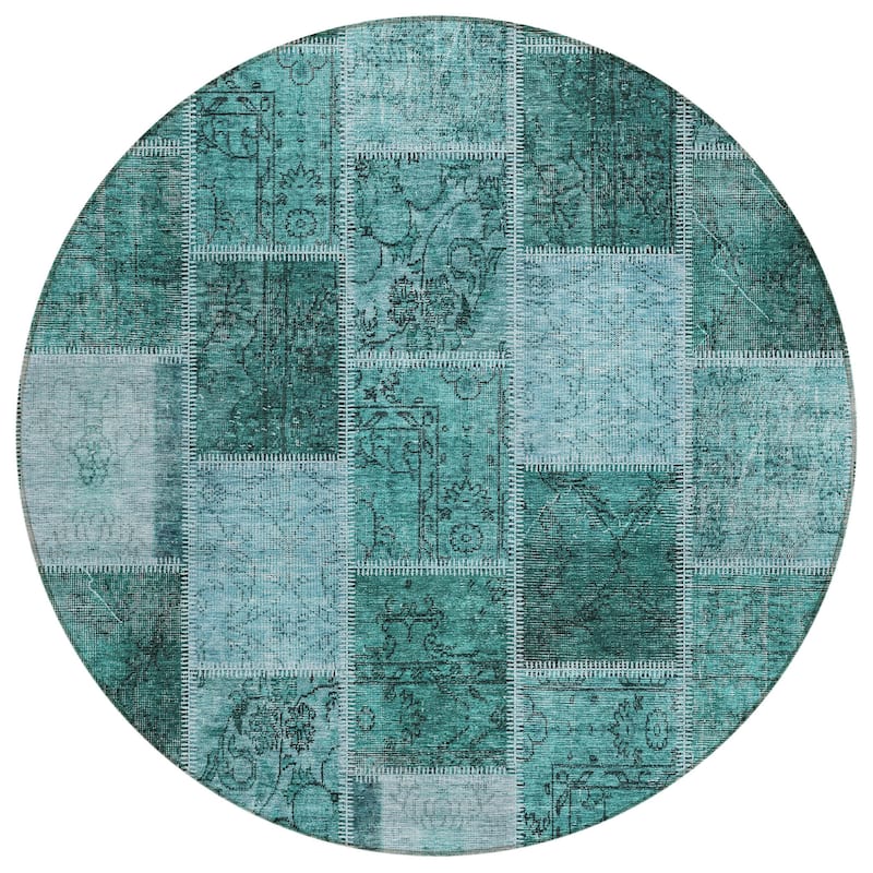 HomeRoots Patchwork Transitional Rectangle Outdoor Rug