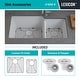 preview thumbnail 6 of 6, Lexicon Platinum Quartz 60/40 Double Bowl Kitchen Sink